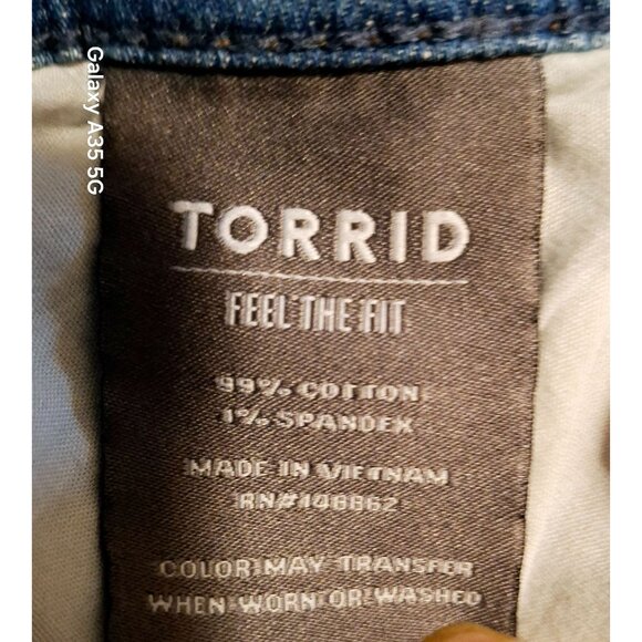 Torrid Womens Mid-Rise Slim Bootcut Vintage Stretch Jeans Size 20R Blue Denim - Picture 10 of 12